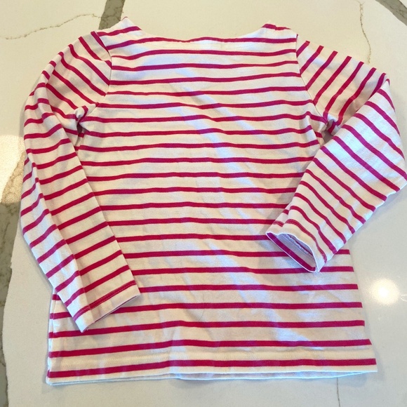 Mini Boden Pink and White Cotton Boatneck Tee - Picture 1 of 2